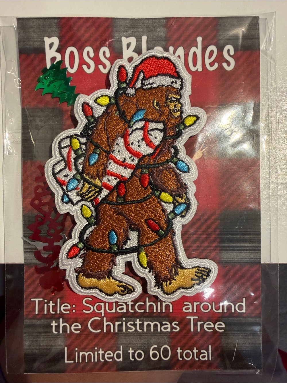 Boss Blondes Squatchin Around Holiday Velcro-Backed Morale Patch